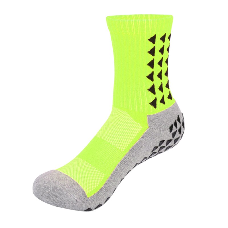 1 Pair Sport Socks Anti Slip Non Skid Slipper Socks with Grips for Adults Men Women Fitness Workout Play Football Sweat Socks: Green