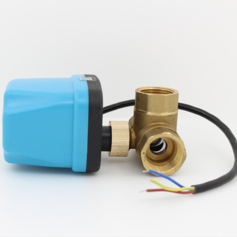 3 way motorized ball valve 12v DC electric ball valve electric actuator brass ball valve 3-Wire DN15 DN20 DN25 DN32 DN40