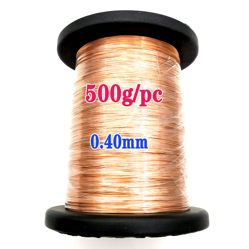 Fil de cuivre émaillé, 500 g/pièce, 0.21 0.23 0.25 0.29 0.33 0.35 0.37 0.4 0.45 0.5 0.6 0.7 0.8 0.85mm, bobine magnétique, enroulement, bricolage: 0.4