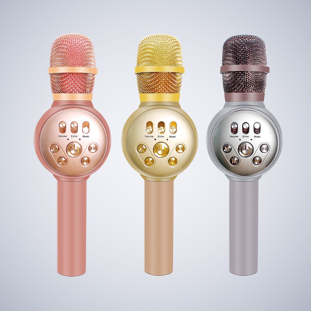 WS858 mise à niveau Microphone karaoké sans fil Bluetooth avec changement de lumière