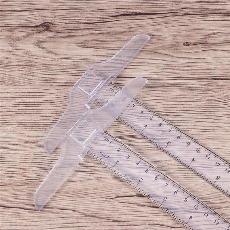 Règle en forme de T, règle transparente à Double face, outil de mesure en pouces/cm, de dessin en plastique, règle carrée en T pour l&#39;artisanat de bricolage, 2 pièces de 30Cm