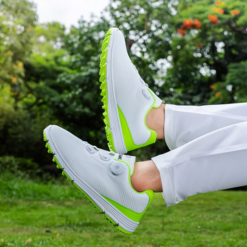 Waterproof Golf Shoes Men Walking Shoes Outdoor Grass Anti Slip Golfing Footwear Male White Athletic Sneakers