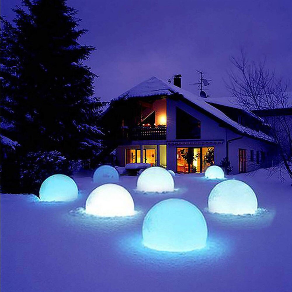 2x 1x rgb blås upp sol pool glödljus färgskiftande led fjärrkontroll flytande undervattensbollljus utomhus hängande ljus