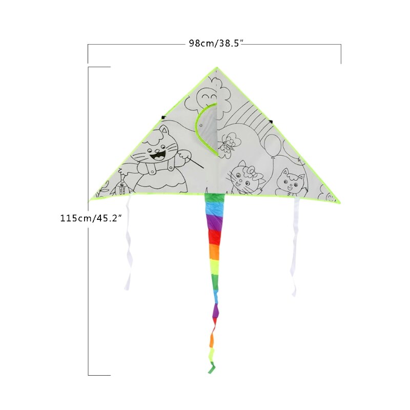 DIY Lightweight Graffiti Kite 1 Set Outdoor Diy Kite for Kite Kit Flying Toys Children Kids