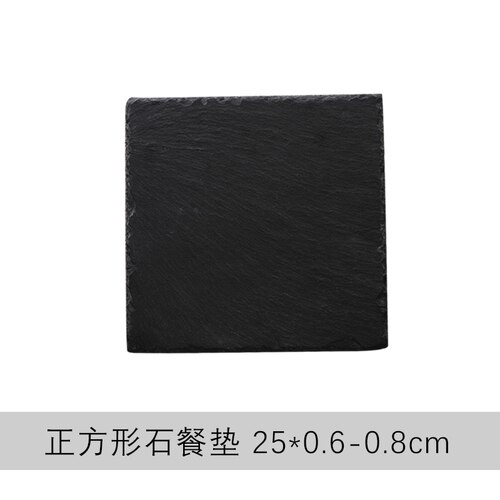 Western mad naturlig skifer tallerken firkantet sten sushi bøf grill ret ost pizza frugt kold ret mad te sort bakke: 25 cm x 25cm
