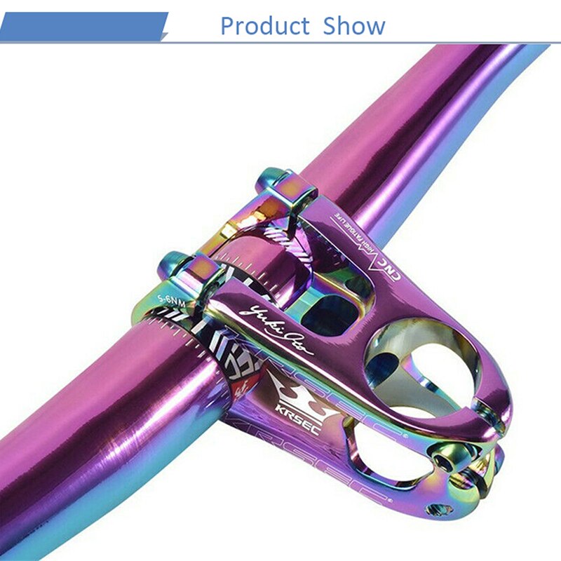 Krsec Handlebar Mtb Bike Stem 50Mm Tee Mountain Bicycle Bridge Short Power Integrated Stem 31.8 Throat Aluminum Manillar Canote