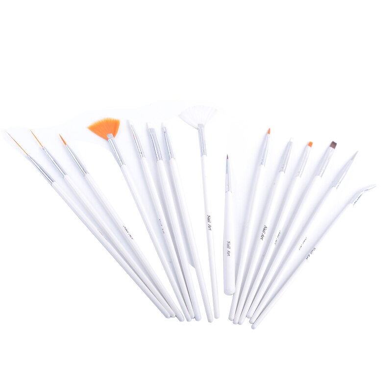 Fengshangmei 15 -delige kwastenset voor manicure, nagelverzorgingsgereedschap en nagelkunstpen: Default Title