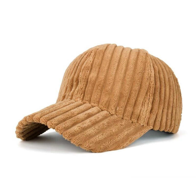 Warm Corduroy Winter Baseball Cap Outdoor Sport Blank Dikker Snapback Hoed Casual Plain Streep Trucker Hoed Bone