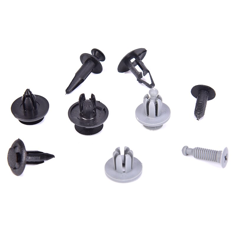 100pcs Car Fastener Screw Rivets Clips kit Mixed Plastic Auto Bumper Fender trims Fastener Screw Rivets Clips