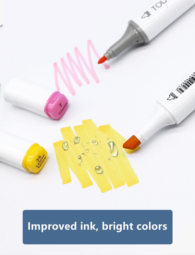 TOUCHNEW Markers Pen 168 colors Sketch Markers Alcohol Based Dual Head Brush Markers Pen For Drawing Manga Art Supplies Markers