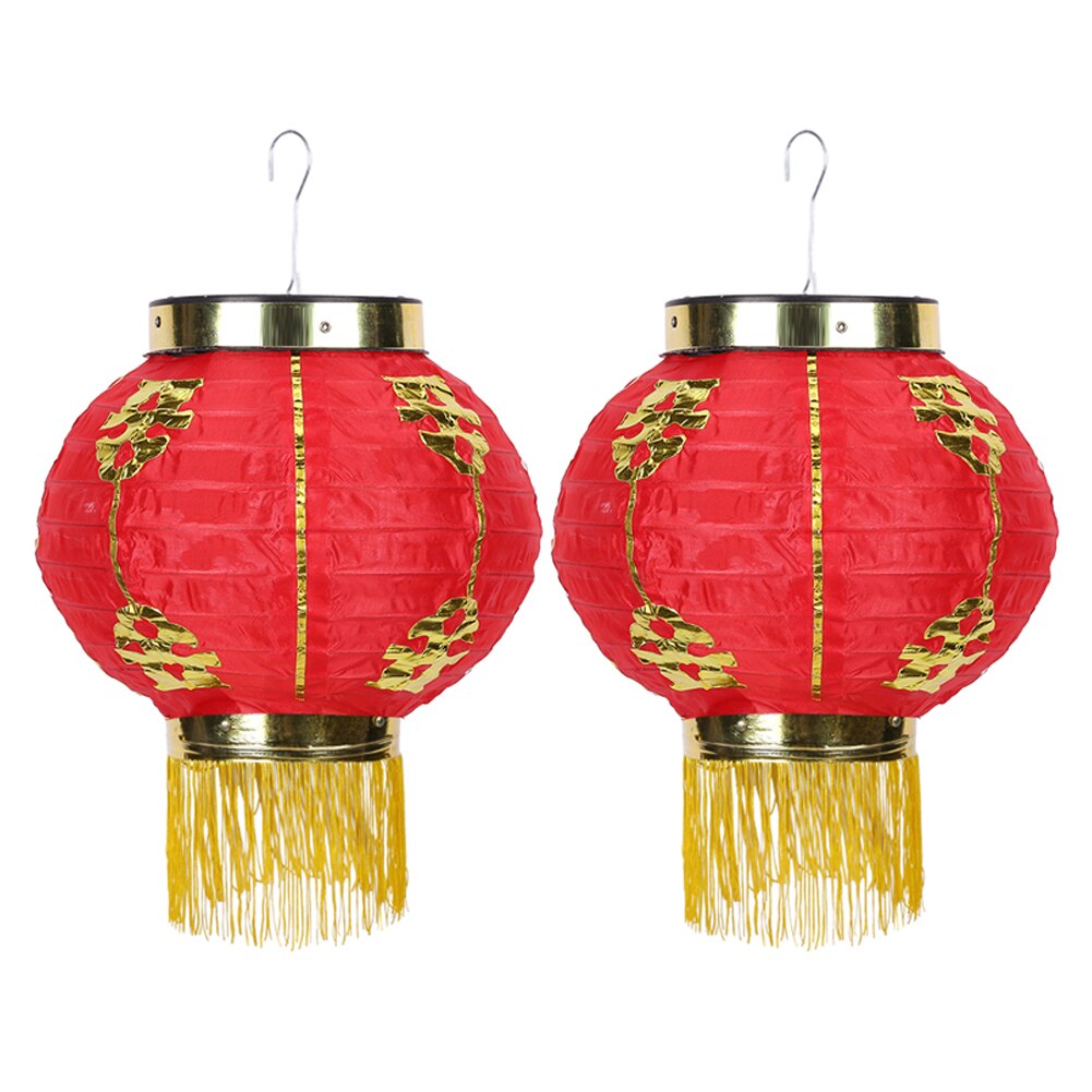 Waterproof 8 inch Chinese Cloth Hanging Lanterns Pub House Restaurant Decorative Craft Festival Lantern with Tasse: 2pcs
