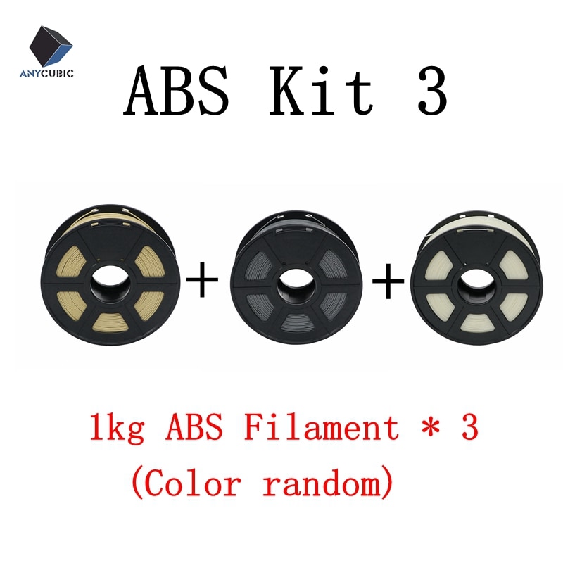 ANYCUBIC 3D printer ABS filament Kit 1.75mm 1kg Solid Plastic Printing Rubber Consumables 3D Printing Material Color Optional