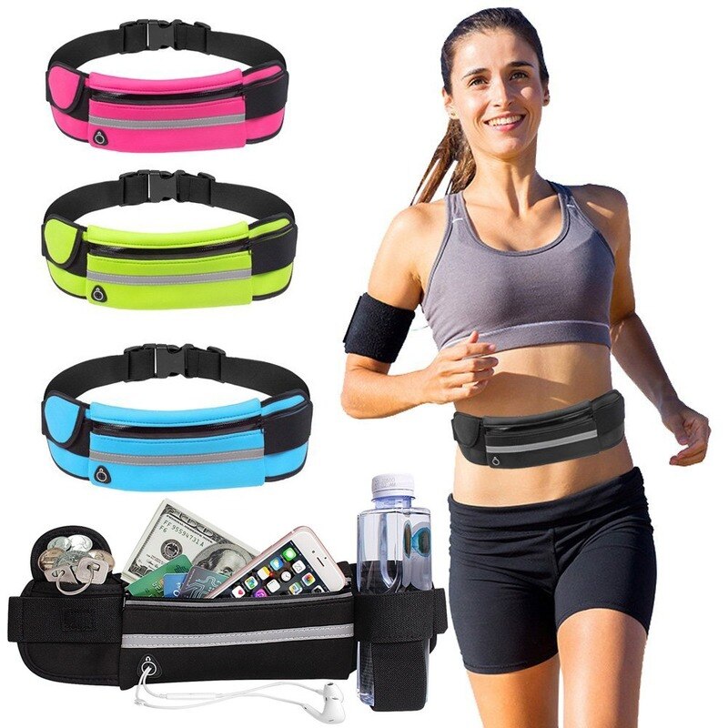 Sports Bag Running Waist Bag Belt Pocket Jogging Portable Waterproof Cycling Bum Waistbag Men Women Travel Sport Pouch