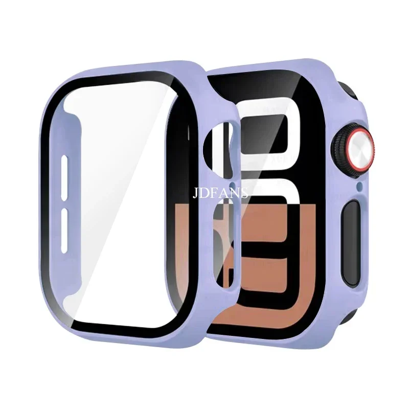 Glass+PC Case For Apple Watch S10 46MM 42MM Accessories HD Tempered Screen Protector Hard Bumper iWatch Series 10 Cover 42 46 mm: Brass / 2 - 3.9 Inches
