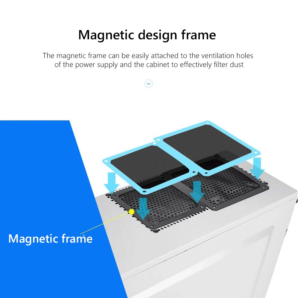 8-14cm Magnetische Frame Black Mesh Stof Filter Pc... – Vicedeal
