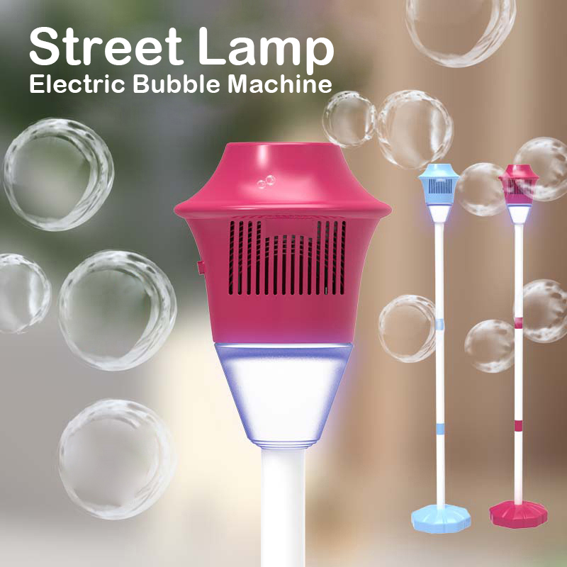 Street light bubble machine fully automatic bubble with light birthday outdoor wedding party without battery bubble water: Red