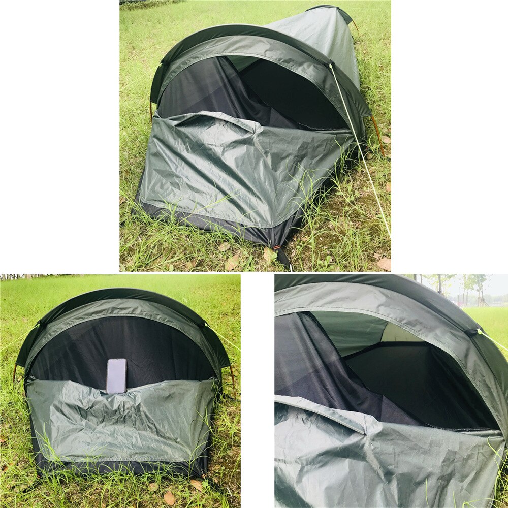 Lightweight Portable Camping Tent Beach Shelter Sleeping Bag For One Person Waterproof PU3000 Durable Camping Tent