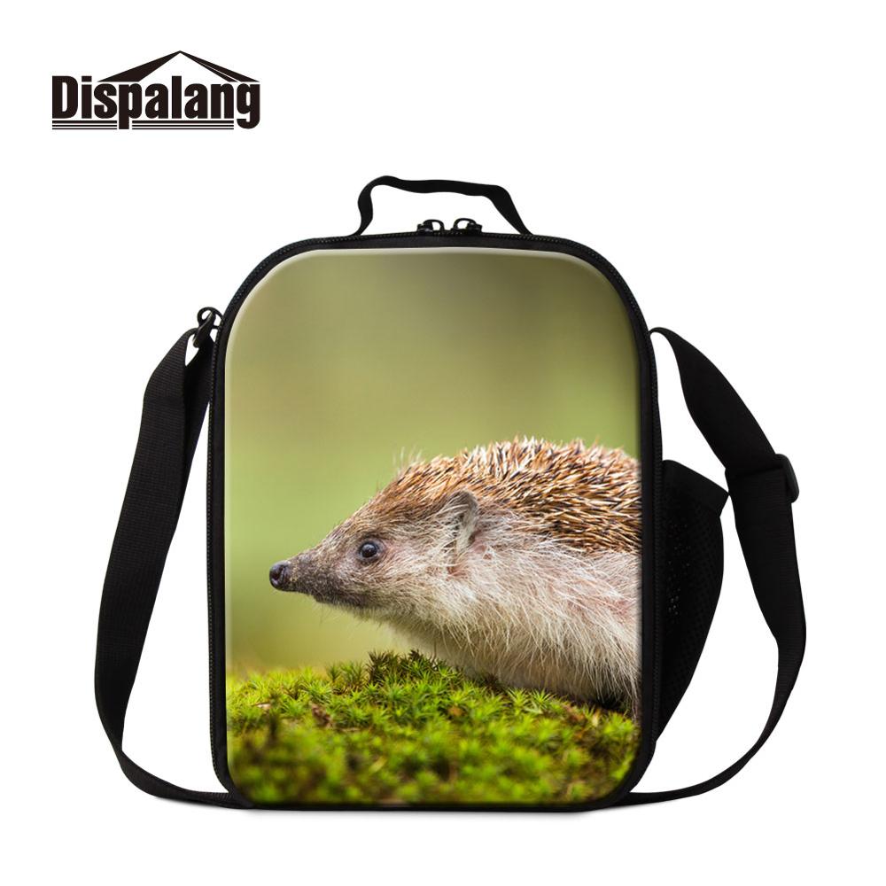 Dispalang Portable Lunch Pouch Insulated Hedgehog Word Thermal Girl Cooler Box Storage Bags for Kid Container Food Picnic Packet: Ivory