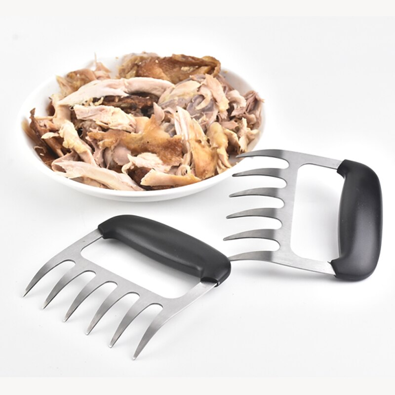 Grill poter kød kløer makulering gafler tang metal strimler kylling shredder svinekød håndtering udskæring bbq grill kød handler