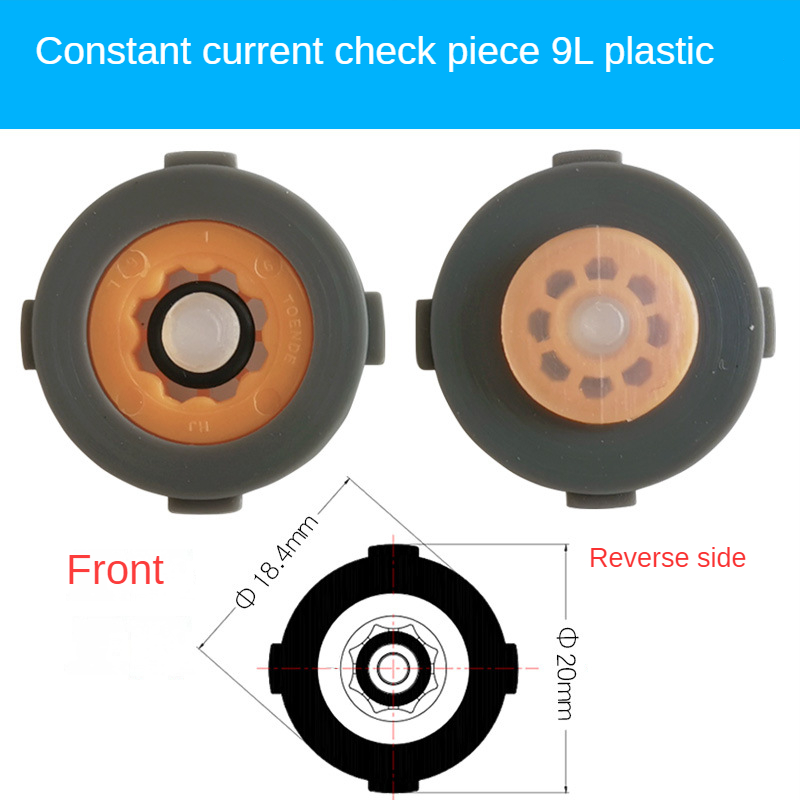 1 Pcs Constant Flow Sheet Built-in Shower Head Top Spray/faucet Flow Limiting Water Saving Sheet Check Valve Water Saver DN15: Orange