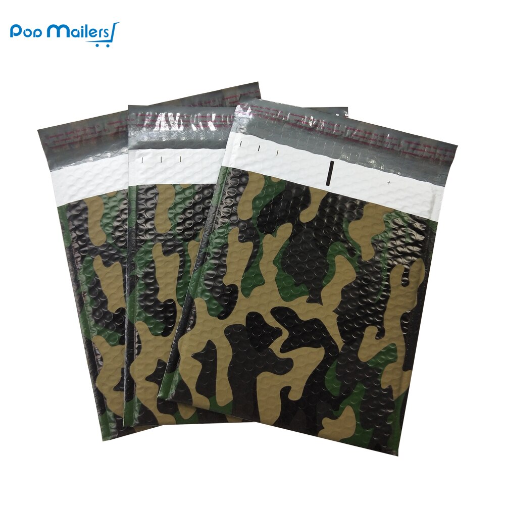 10pcs 8.5x11inch 235x280mm Camouflage kleur Plastic bubble mailer, blend kleur poly bubble envelop wrap bag