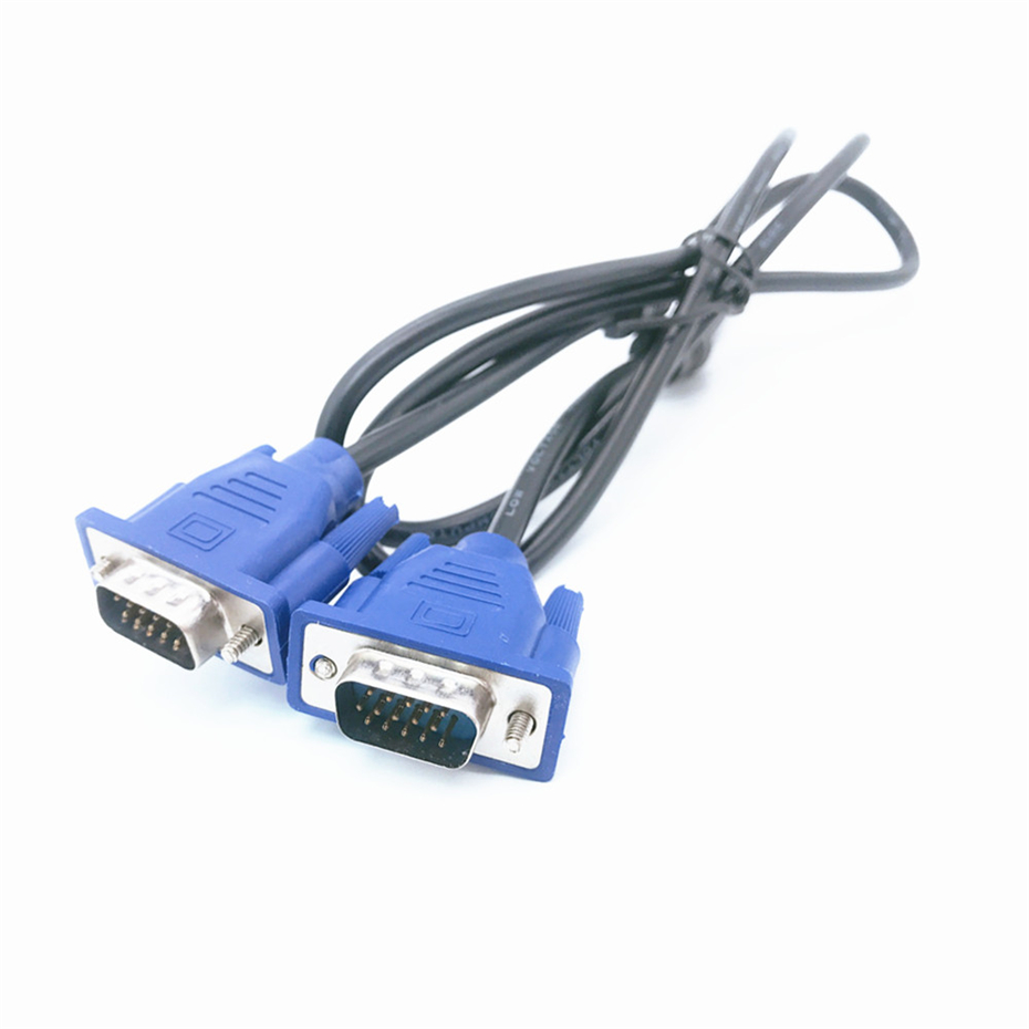 Short VGA Cable HD15Pin VGA D-Sub Video Cable Cord Male to Male M/M Male to Female RGB Cable for Monitor PC 0.25M 1.2M: Male to Male  1.2M