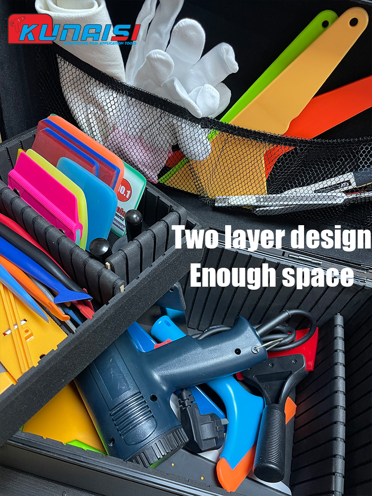 Gereedschapskist Abs Plastic Veiligheidsuitrusting Instrumentenkast Draagbare Droge Gereedschapskist Schokbestendige Gereedschapskoffer Met Voorgesneden Schuimauto