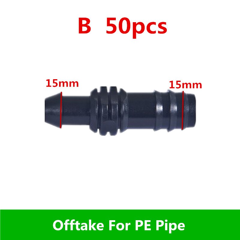 Dn16 Offtake For PVC Pipe With Rubber Grommet Starter Barb Connector For Poly Hose Into a PVC Pipe Drip Barb Fittings: B   50pcs