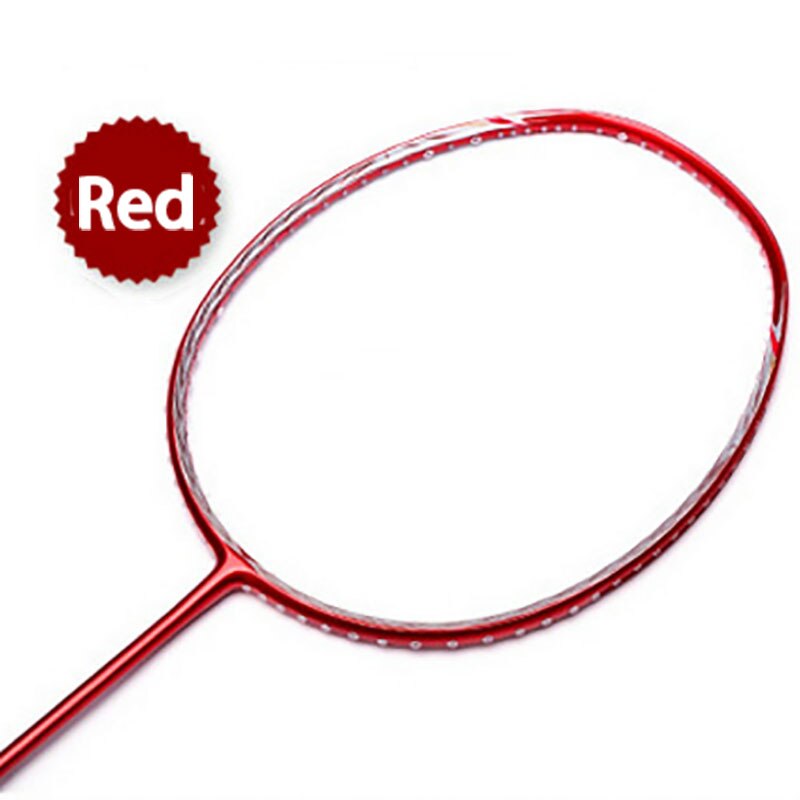 5U Badminton Racket Carbon G4 Ultralight Offensive Defensive Badminton Racket Racquet Training Sports With Bag: Red