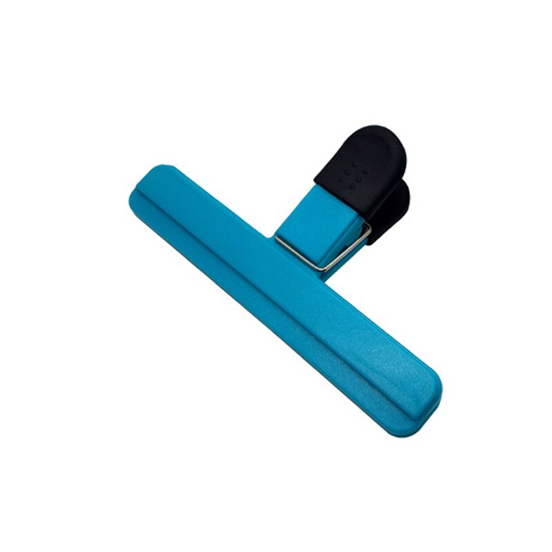 bag clip Snack bag sealing clip fresh moisture-proof food bag clip portable package resealer food clip: Large blue