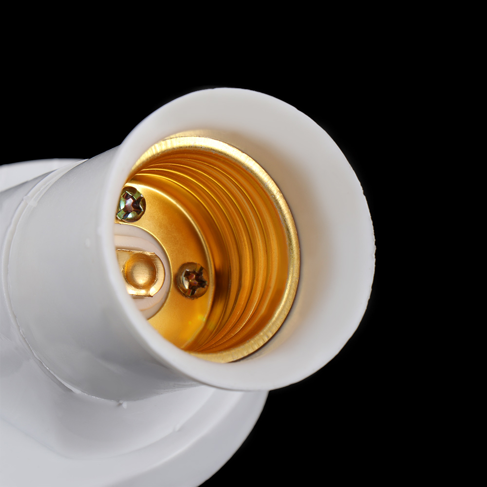 E27 Lamp Base Socket 45 Degree Angle Oblique Screw Plastic Light Bulb Base Wall Lamp Holders Adapter Converter AC 250V