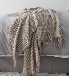 Teppe strikket stor myk tråd kaste sofa teppe varme strikke pledd tepper: 3 / 127 x 220cm