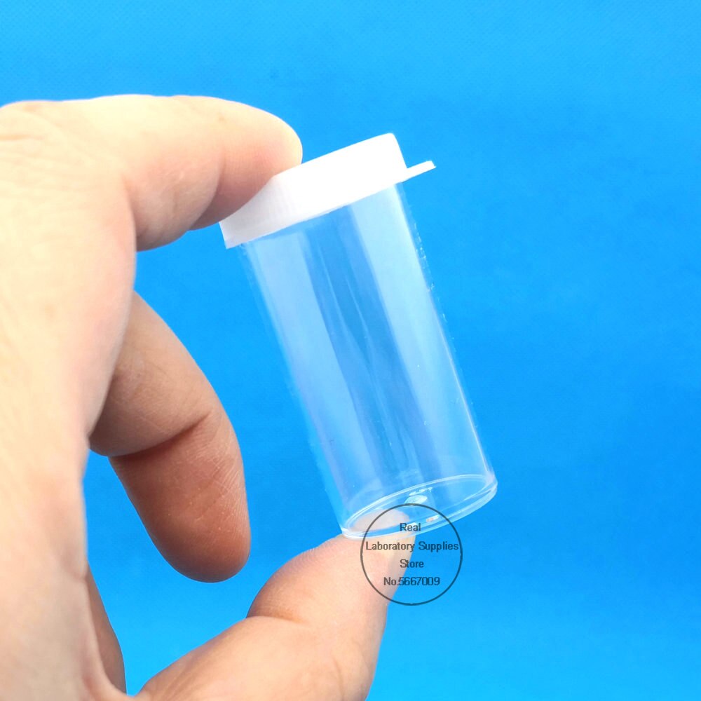 Lot De 100 Tubes à Essai En Plastique Transparent Avec Bouchon - 25 Ml, 16x150 Mm - Pour Expériences, Fêtes, Bricolage