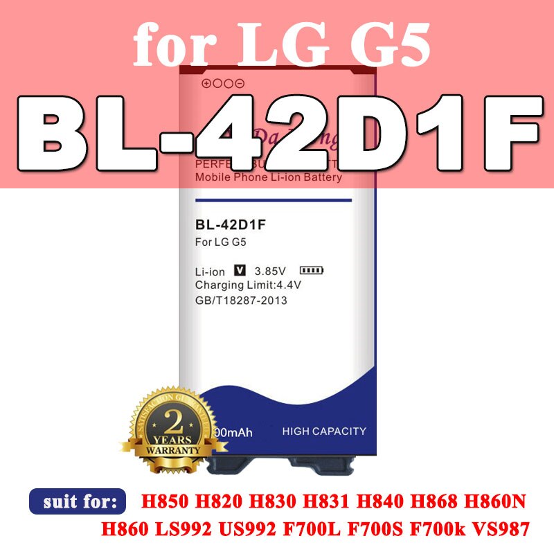 Hoge capaciteit batterij voor lg  g5 g6 g4 g7 g8 g3 g3 mini thinq  v20 h850 d725 d858 g7+ g7 thinq lm  g710 q7+  lmq 610 g600l h870 h871: Voor lg  g5