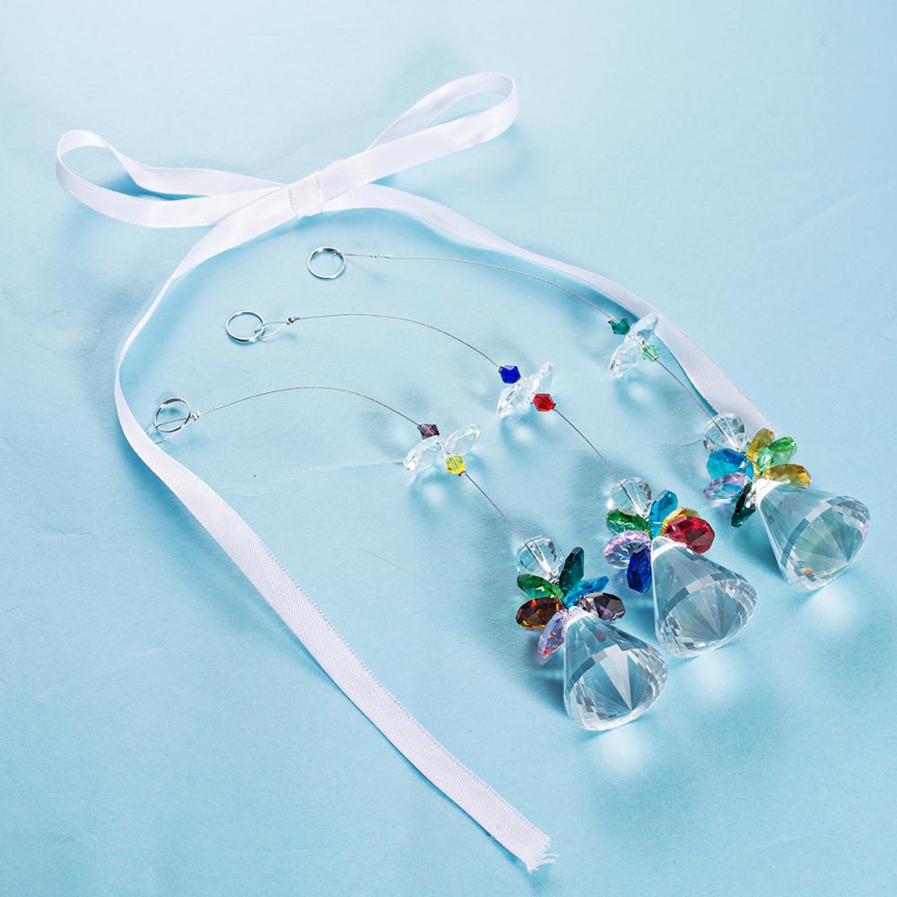 Kamel 1 stk regnbuens skytsengel 30mm diamantkugle krystal solfanger til hjemmebil dekoration veranda dekor hængende ornament
