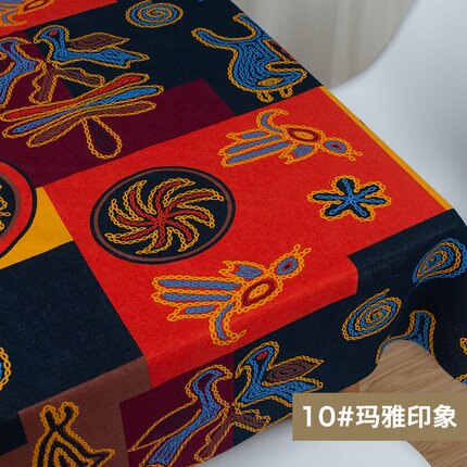 50 x 145cm afrikansk stof bomuld linned vintage print klud gør det selv håndlavet tekstil syning patchwork til tasker kjole dug: 10