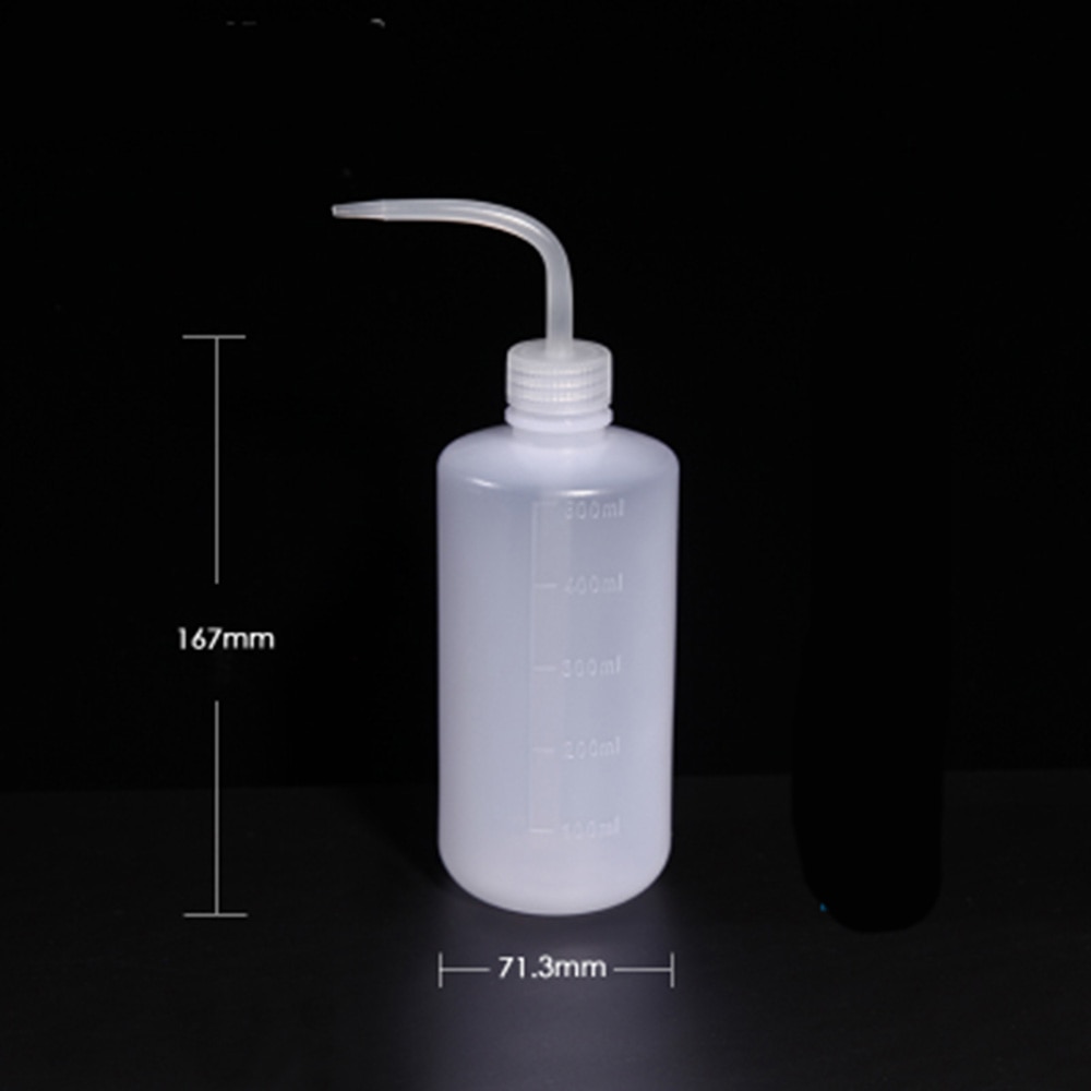 2 Stks/partij 500 Ml Transparante Plastic Knijpfles Tattoo Wash Fles Container Lab Supplies