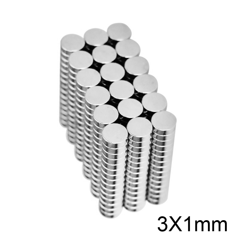 50 ~ 2000 Stuks 3X1 Kleine Ronde Magneten 3 Mm * 1 Mm Neodymium Magneet Sterke 3X1 Mm Permanente Ndfeb Super Krachtige Magneten 3*1 Mm