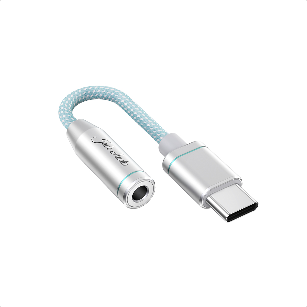 FiiO JA11 USB Type C naar 3,5 mm oortelefoon/hoofdtelefoonadapter USB C-kabel USB C naar 3,5 audio Aux-kabel voor IOS Android: Zilver