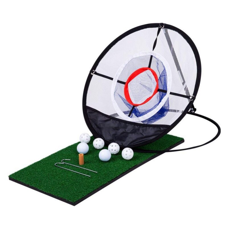 Ship from US Golf Chipping Practice Net Golf Indoor Outdoor Chipping Pitching Cages Mats Practice Easy Net Golf Training Aids: 34B