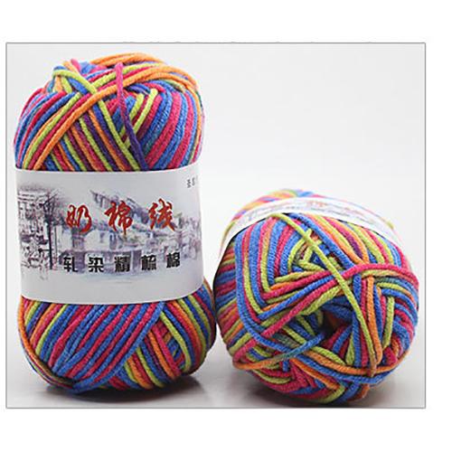 50g/ball Dik #5 Sectie-verven Midden-dikke Melk Katoenen Zachte Baby Garen hand Breien Haak Baby Wollen FZ04