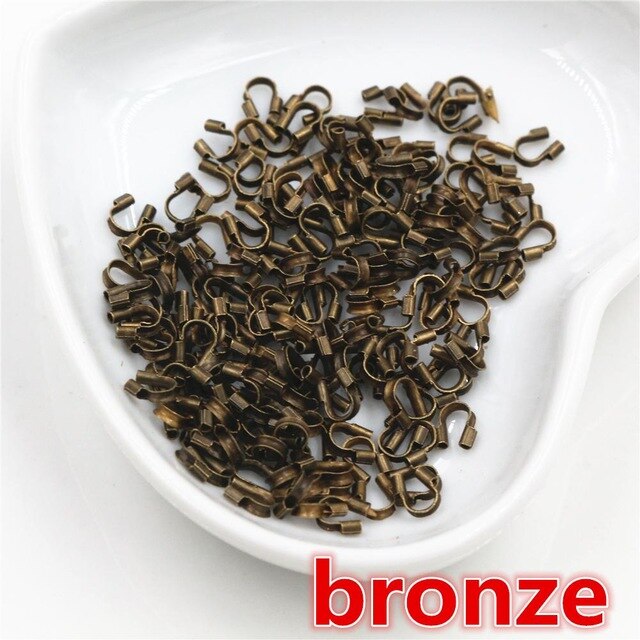 Jewelry Findings - 200pcs Lot - 4.5x4mm U Shape Wire Protectors - Zinc Alloy Clasps Connectors