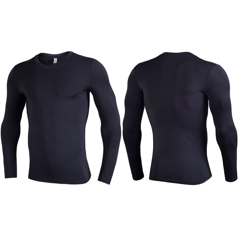 2019 rápido seco longo seeve rashgard correndo camisa dos homens de fitness compressão jogging esportes camiseta ginásio atlético camiseta