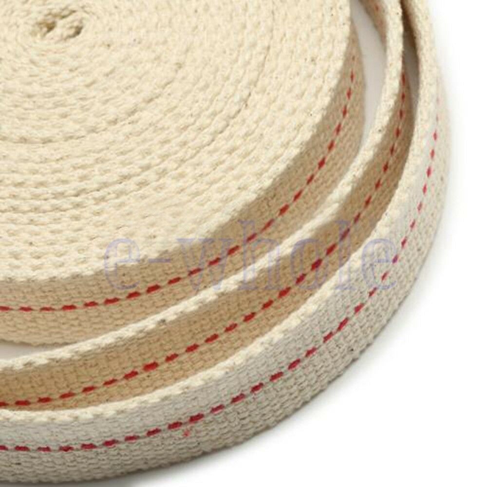 Stoppino Per Lampada A Olio In Cotone Piatto &ndash; 4.5 Metri, Larghezza 15mm