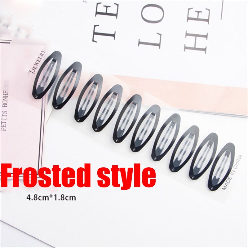 Lot de 20 accessoires pour cheveux de femme, coréenne, frange en alliage, pince à cheveux élégante pour coiffure, épingles latérales noires solides, ornements pour dame: D