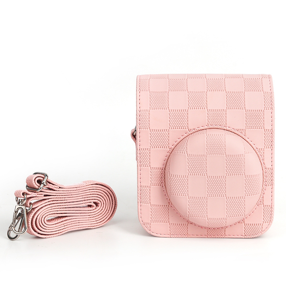 Cameratas voor Fujifilm Instax Mini 12 Instant Camera-accessoires Reisbeschermende camerabehuizing met verstelbare schouderriem: Champagne