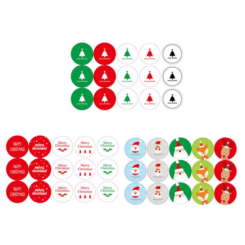72 stuks kerst sticker labels, Xmas Gift Stickers Labels, Zelfklevende Kerst Naam Tag Decoratieve Xmas Labels voor Cadeaus