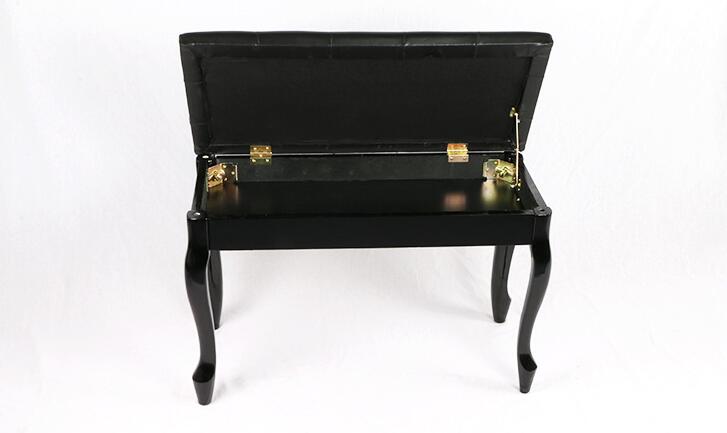 Donner Piano Bench With Storage, Solid Wood Keyboard Bench Piano Bookcase Stool Chair Seat With High-Density Suede Chion