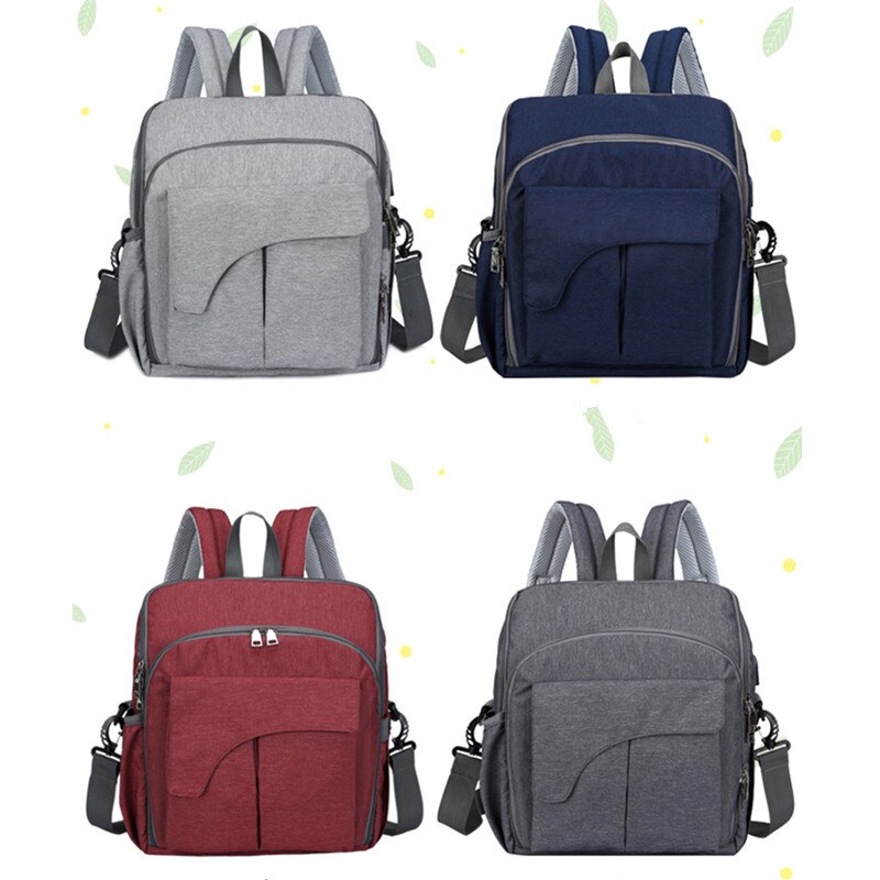 Chaise de salle à manger pour bébé 2 en 1 | Sac à dos Portable pour maman papa, sac à couches pour bébé USB grande capacité, sac à couches pour voyage rehausseur pour bébé
