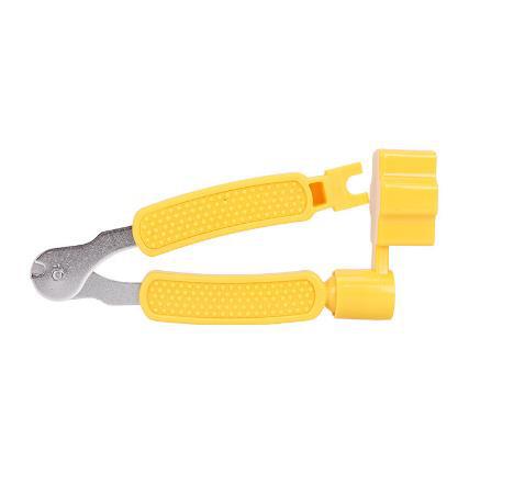 Guitar Tuning Tool 3 in 1 Stringed Instrument Accessories Guitars String Cutter Pin Puller Guitar Winder String Clamp Remover: Yellow